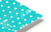 Robin Egg Blue Heart Shape Pattern HD Metal print