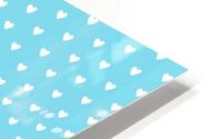 Sky Blue Heart Shape Pattern HD Metal print