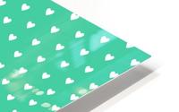 Shamrock Heart Shape Pattern HD Metal print