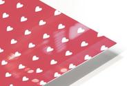 Royal Red Heart Shape Pattern HD Metal print