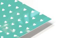 Sweet Green Heart Shape Pattern HD Metal print