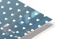Slate gray Heart Shape Pattern HD Metal print