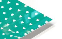 TURQUOISE Heart Shape Pattern HD Metal print