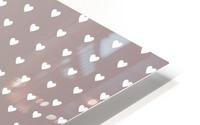 Tan Heart Shape Pattern HD Metal print