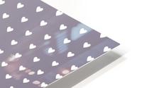 Taupe Heart Shape Pattern HD Metal print