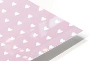Winter Pink Heart Shape Pattern HD Metal print
