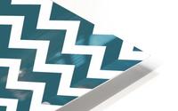 DARK TEAL CHEVRON HD Metal print