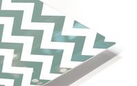 GREY GREEN CHEVRON HD Metal print
