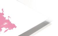 PINK RADIAL WORLD MAP HD Metal print