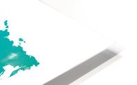 SUMMER TURQUOISE WORLD MAP HD Metal print