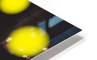 Yellow Spiral Dots HD Metal print