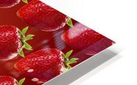 Straw Berry Pattern HD Metal print