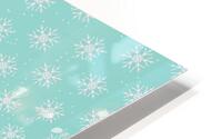 Cute Blue Snowflakes HD Metal print