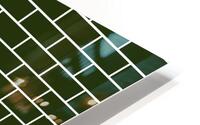 Military Green Brick Pattern HD Metal print