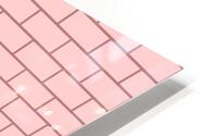 Pink Brown Brick Pattern HD Metal print