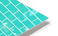 Turquoise Brick Pattern Impression metal HD