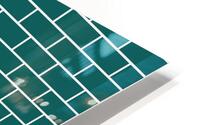Blue Green Brick Pattern HD Metal print