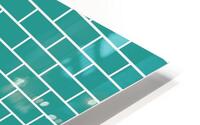 Ocean Blue Brick Pattern HD Metal print