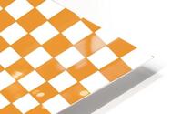 Orange Check Pattern HD Metal print