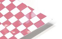 Baby Pink Check Pattern HD Metal print