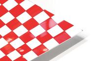 Red Check Pattern HD Metal print