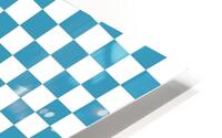 Blue Checker Pattern HD Metal print