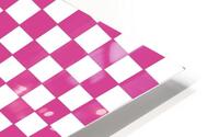 Pink Check Pattern HD Metal print