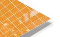Orange Check Pattern HD Metal print