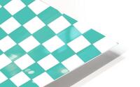 Green Check Pattern HD Metal print