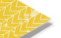 Lemon Chevron Pattern HD Metal print