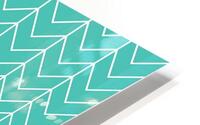 Turquoise Blue Chevron Pattern HD Metal print
