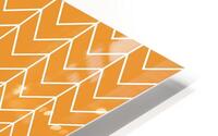 Yellow Chevron Pattern HD Metal print