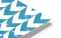 Blue Chevron Check Pattern HD Metal print