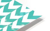 Green Chevron Pattern HD Metal print