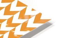Orange Chevron Pattern HD Metal print