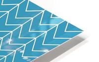 Turquoise Chevron Pattern HD Metal print