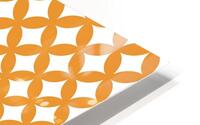 Orange Retro Circle Pattern HD Metal print