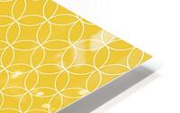 Mustard Retro Circle Pattern HD Metal print