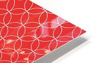Pinkish Red Retro Circle Pattern HD Metal print