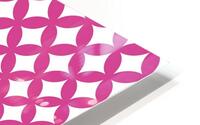 Pink Retro Circle Pattern HD Metal print