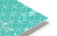 Turquoise Circle Pattern HD Metal print