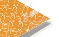 Orange Retro Circle Pattern HD Metal print