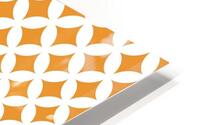Orange and White Retro Circle Pattern HD Metal print