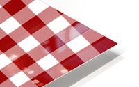 Red Plaid Pattern HD Metal print