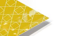 Yellow Squares And Diamonds Pattern  HD Metal print