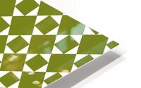 Green Squares And Diamonds Pattern  HD Metal print