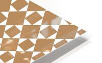 Brown Squares And Diamonds Pattern  HD Metal print