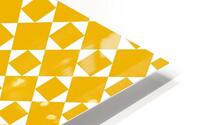 Yellow Squares And Diamonds Pattern  HD Metal print