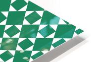 Green Squares And Diamonds Pattern  HD Metal print