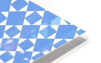 Blue Squares And Diamonds Pattern  HD Metal print